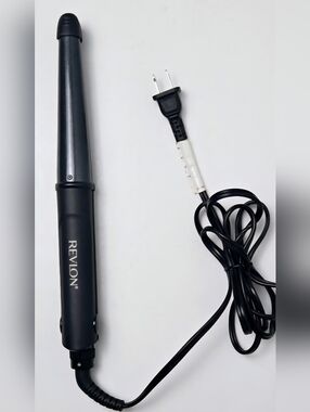 Revlon Nano Diamond Split Cone Curling Iron Multi Styling Tool Black